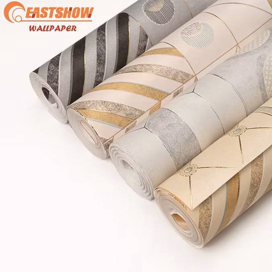 New Gold Stamp Non Woven Wallpaper Manufacture Hot Sale Wholesale Decorative Wall Paper for Home