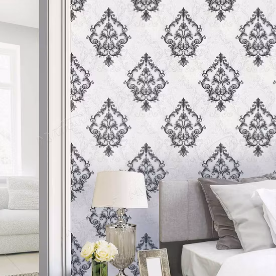 Factory Price Damask Floral Wallpaper Items 53cm Wallpaper Rolls for Home
